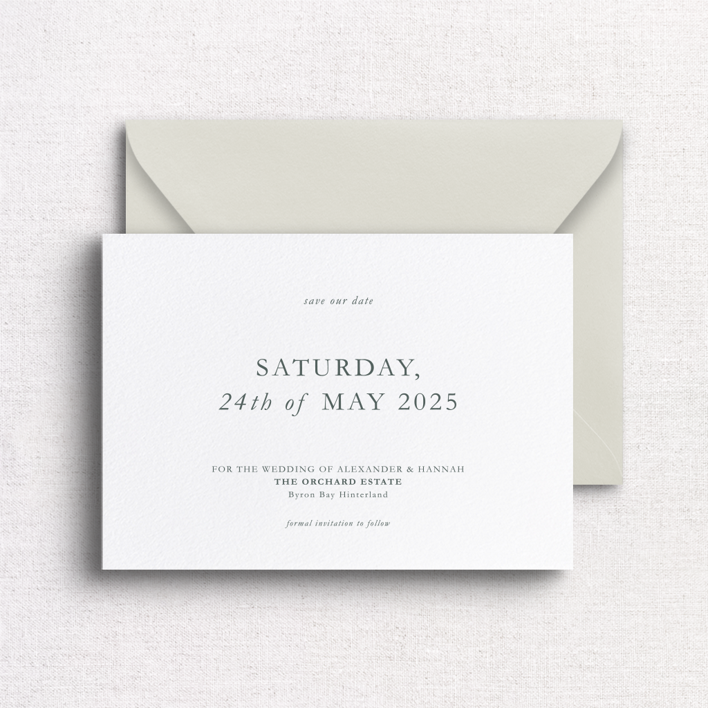 Classic - Save The Date Card