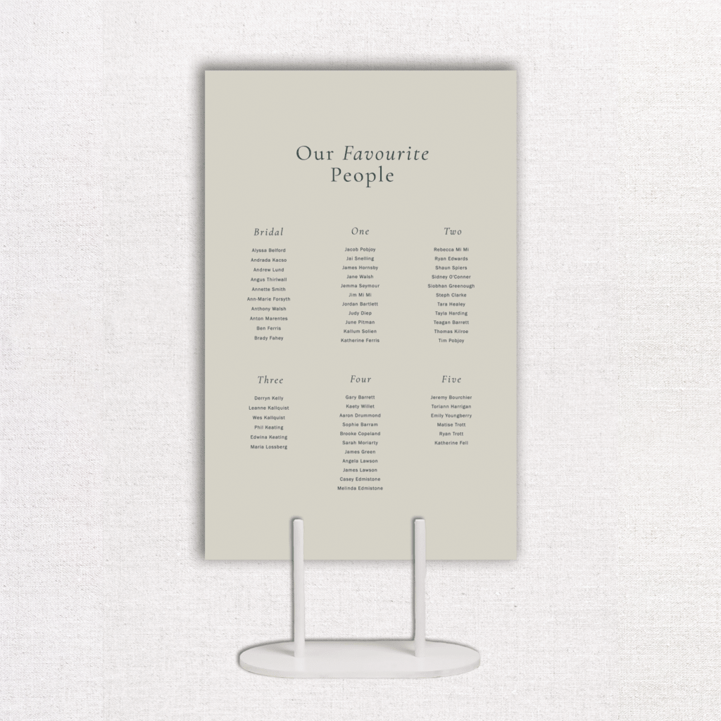 Classic - Seating Chart