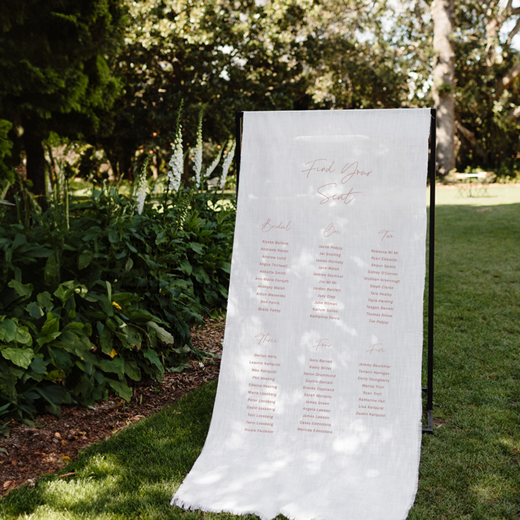 Field - Linen Seating Sign