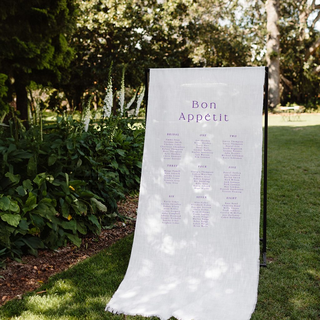 Sherbet - Linen Seating Sign
