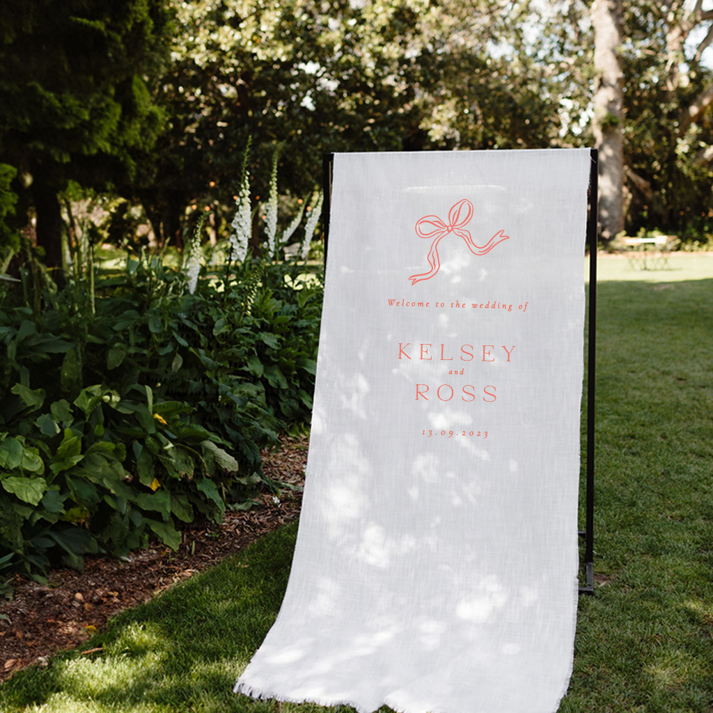 Sherbet - Linen Welcome Sign