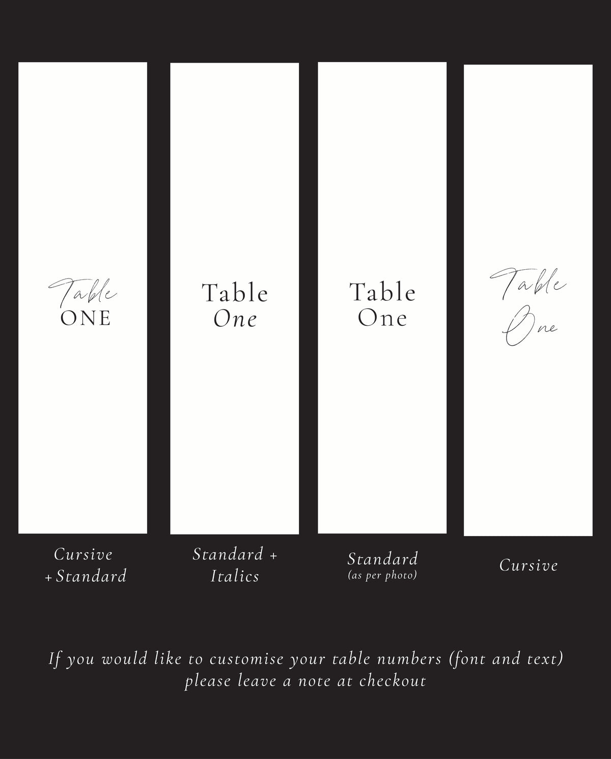 Linen Table Numbers